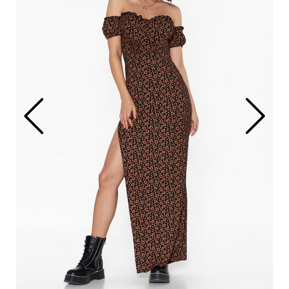 NastyGal Dress with Leg Slit.